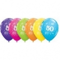 Helium Ballonnen "Bedrukt"; 50 Jaar (diverse kleuren)